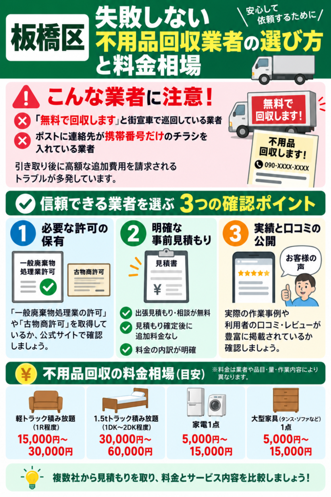 失敗しない不用品回収業者の選び方
